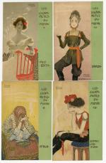 [ILLUSTRATEUR] Série complète de 6 cartes postales illustrées par Raphaël...
