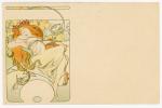 [ILLUSTRATEUR] 3 cartes postales artistiques illustrées par Alfons MUCHA, 3ème...