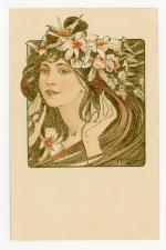 [ILLUSTRATEUR] 4 cartes postales artistiques illustrées par Alfons MUCHA, 5ème...