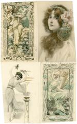 [ILLUSTRATIONS] 72 cartes postales anciennes, " Viennoises " et type...