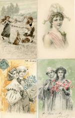 [ILLUSTRATIONS] 330 cartes postales anciennes et qqs cpsm, " Viennoises...