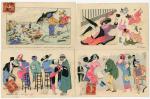 [ILLUSTRATEUR] 147 cartes postales illustrées par Xavier SAGER, en majorité...