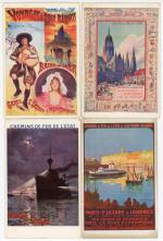 [ILLUSTRATIONS] 57 cartes postales, affiches des compagnies de chemins de...