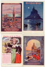 [ILLUSTRATIONS] 57 cartes postales, affiches des compagnies de chemins de...