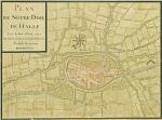 [Guerre de Succession d'Autriche - Belgique] Notre-Dame-de-Halle, plan de 1747"...