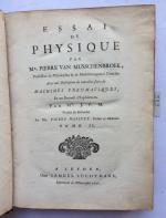VAN MUSSCHENBROEK, Pieter. Essai de physique, par Pierre Van Musschenbroek,...