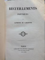 LAMARTINE, Alphonse de . 
Recueillements poétiques. 
Paris, Gosselin, 1939.
In-8, broché,...