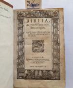 BIBLE LATINE DE PLANTIN.  Biblia; ad vetustissima exemplaria castigata.Antverpiae,...