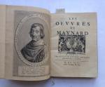 MAYNARD, François. Les Oeuvres. Paris, Augustin Courbé, 1646. In-4°, (4...