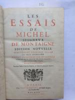 MONTAIGNE, Michel de. Les Essais de Michel, Seigneur de Montaigne....