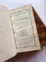MONTAIGNE, Michel de. Essais de Montaigne avec les notes de...