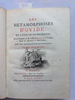 OVIDE. Les Métamorphoses d'Ovide en latin et en françois, de...