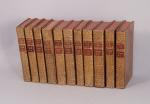 ENSEMBLE D'OUVRAGES XVIIIème. Environ 110 volumes. Important lot d'ouvrages XVIIIème,...