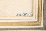 Jean-Marc NATTIER (1685-1766)Étude de tête de jeune femme.Crayon noir et...