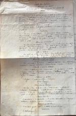t. 21 : Liste du mobilier restant au château de Saché,<br />
remise par M. Champigny à Me Lasseur, 1921,<br />
 Fonds familial privé, f°1 avec détail.