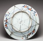 JAPON, XVIII-XIXe
 
Paire de grands PLATS en porcelaine 
polychrome et...