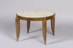 Jean PASCAUD (Rouen, 1903 - 1996)TABLE BASSE de forme ronde...