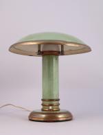 Georges HALAIS pour Eloctra. LAMPE de BUREAU, c. 1930-1940en tôle...