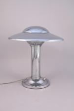 Georges HALAIS pour Eloctra. LAMPE de BUREAU, c. 1930-1940en métal...