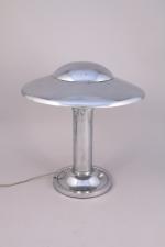 Georges HALAIS pour Eloctra. LAMPE de BUREAU, c. 1930-1940en métal...