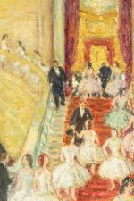 Marcel COSSON (Bordeaux, 1878 - Paris, 1956)L'escalier de l'OpéraHuile sur...
