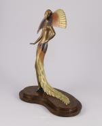 ERTÉ (1892-1990)
Danseuse oiseau.

Bronze à patine polychrome et or numéroté 60/300.
Marqué...