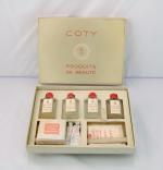 COTY - (années 1950)Coffret en carton titré contenant huit produits...