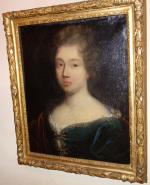 ÉCOLE du XVIIe.Portrait de femme.Huile sur toile.Haut. 52, Larg. 42...