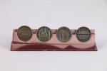 Quatre MÉDAILLES en bronze pour l'exposition coloniale de 1931"Amérique, Afrique,...