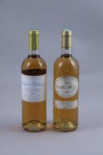 SAUTERNES. Sablettes, 2006. 2 bouteilles. (N, étiquettes tachées). JOINT :...