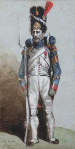 Charles-Jérôme LECOUR (Paris, 1823 - Blois, 1900)Soldat de la garde...