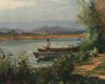 Luc Raphaël PONSON (Solliès-Pont, 1835 - Marseille, 1904)"Bords de l'Argens,...