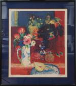 Paul COLLOMB (1921-2010)
Pichet aux fleurs

Lithographie, signée en bas à droite...