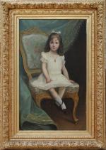 Gustave DOYEN (Festieux, 1836 - Fontainebleau, 1923)
Portrait de Gabrielle Dauvilliers...