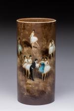 Jean CLAIR-GUYOT (Melun, 1856  Paris, 1938)Vase rouleau aux danseuses...