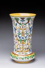 Adrien THIBAULT (1844-1918)Vase cornet à la base enflée, c. 1880.en...