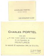Charles PORTEL (1893-1954)Divers documents personnels de l'artiste.Carte d'identité délivrée en...