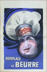 A. COMETTI 
Cocose remplace le beurre, c. 1925-1930

Projet d'affiche gouaché,...