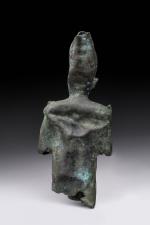 ÉGYPTE - Basse ÉpoqueOSIRIS MOMIFORME. Bronze creux, épaisse patine croûteuse...