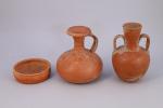 TUNISIE - IIe siècle après J.-C.LOT DE TROIS VASES. Céramique...