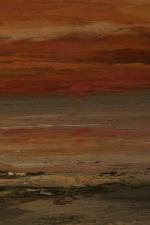 Soleil couchant à l'huile sur toile par Courbet provenant de...