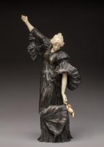 Danseuse aux cothurnes en bronze chryséléphantin par Léonard vers 1901