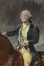 Esquisse à l'huile sur toile pour le portrait de Washington...