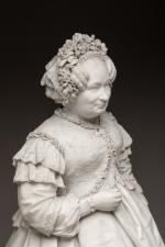 Photosculpture d'une aristocrate en biscuit par Willème et son atelier...