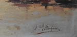 Ferdinand BONHEUR (1817-1887)
Marine. 
Panneau, signé en bas à droite. 
21,5...