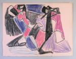 Charles LAPICQUE (Théizé, 1898 - Orsay, 1988)Composition, c. 1944.Crayon et...