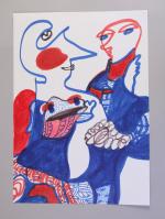 Charles LAPICQUE (Théizé, 1898 - Orsay, 1988)Série de figures, c....