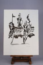 Charles LAPICQUE (Théizé, 1898 - Orsay, 1988)"Le Steeple-chase" 1952, autres...