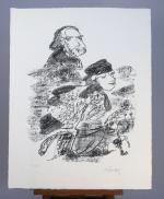 Charles LAPICQUE (Théizé, 1898 - Orsay, 1988)"Hommage à Claudel", 1960...