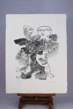 Charles LAPICQUE (Théizé, 1898 - Orsay, 1988)"Hommage à Claudel", 1960...
